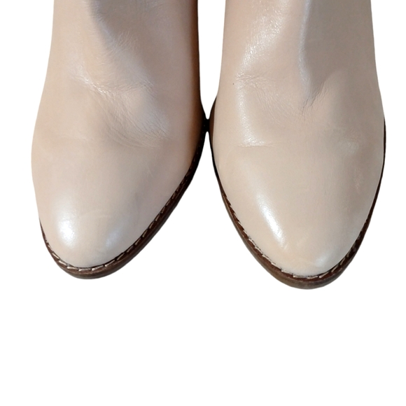 LUCKY BRAND Nesly Western Style Booties Women's Tan Leather Ankle Boots Size 10 - Picture 4 of 11